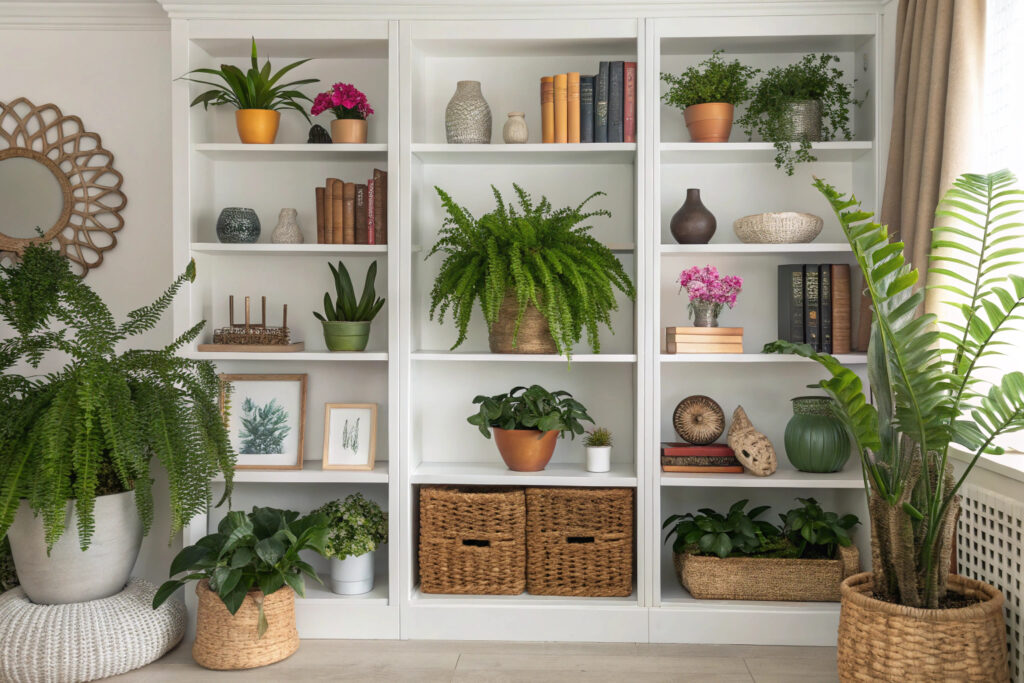 10 Ways To Style Living Room Shelves without Overthinking it | Plantiful Interiors